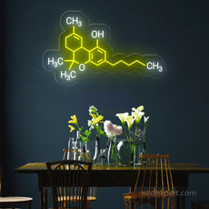 THC Molecule Neon Sign | Weed LED Light Decor - NeonXpert