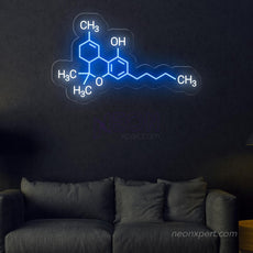 THC Molecule Neon Sign | Weed LED Light Decor - NeonXpert