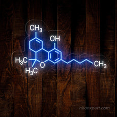 THC Molecule Neon Sign | Weed LED Light Decor - NeonXpert