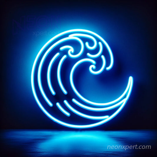 Wave LED Neon Sign Blue - NeonXpert