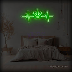 Weed Heartbeat LED Neon Light Sign - NeonXpert