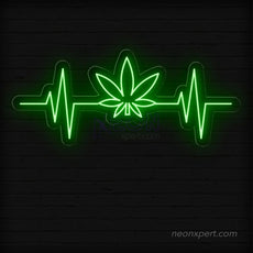 Weed Heartbeat LED Neon Light Sign - NeonXpert