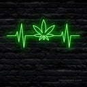 Weed Heartbeat LED Neon Light Sign - NeonXpert