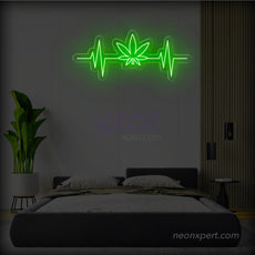 Weed Heartbeat LED Neon Light Sign - NeonXpert