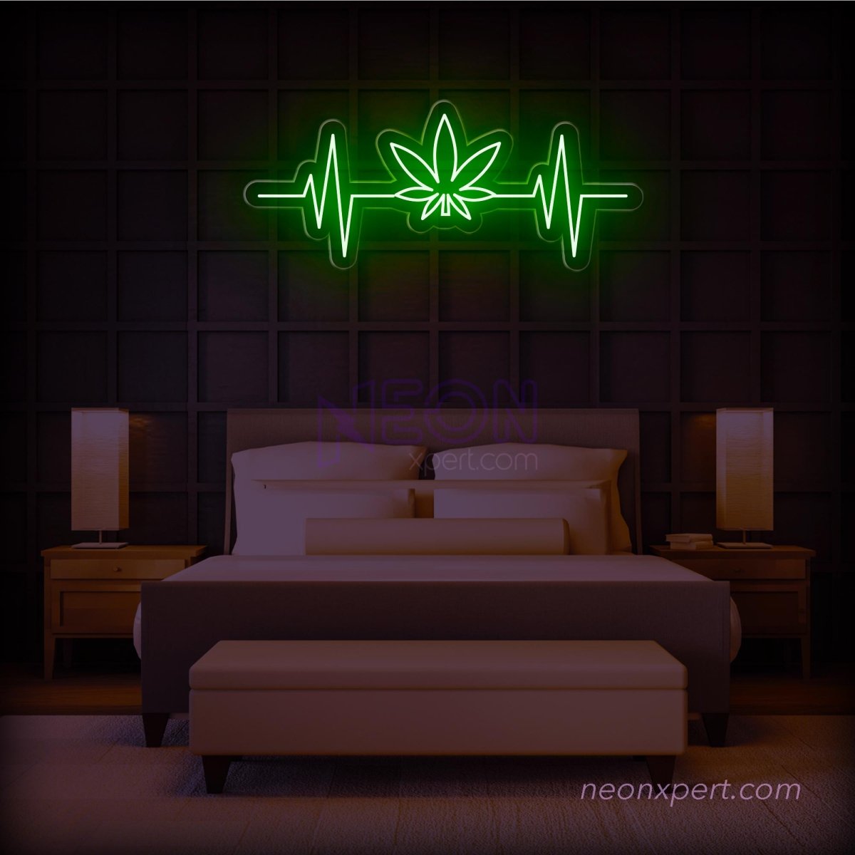 Weed Heartbeat LED Neon Light Sign - NeonXpert