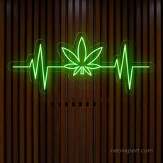 Weed Heartbeat LED Neon Light Sign - NeonXpert