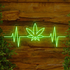 Weed Heartbeat LED Neon Light Sign - NeonXpert