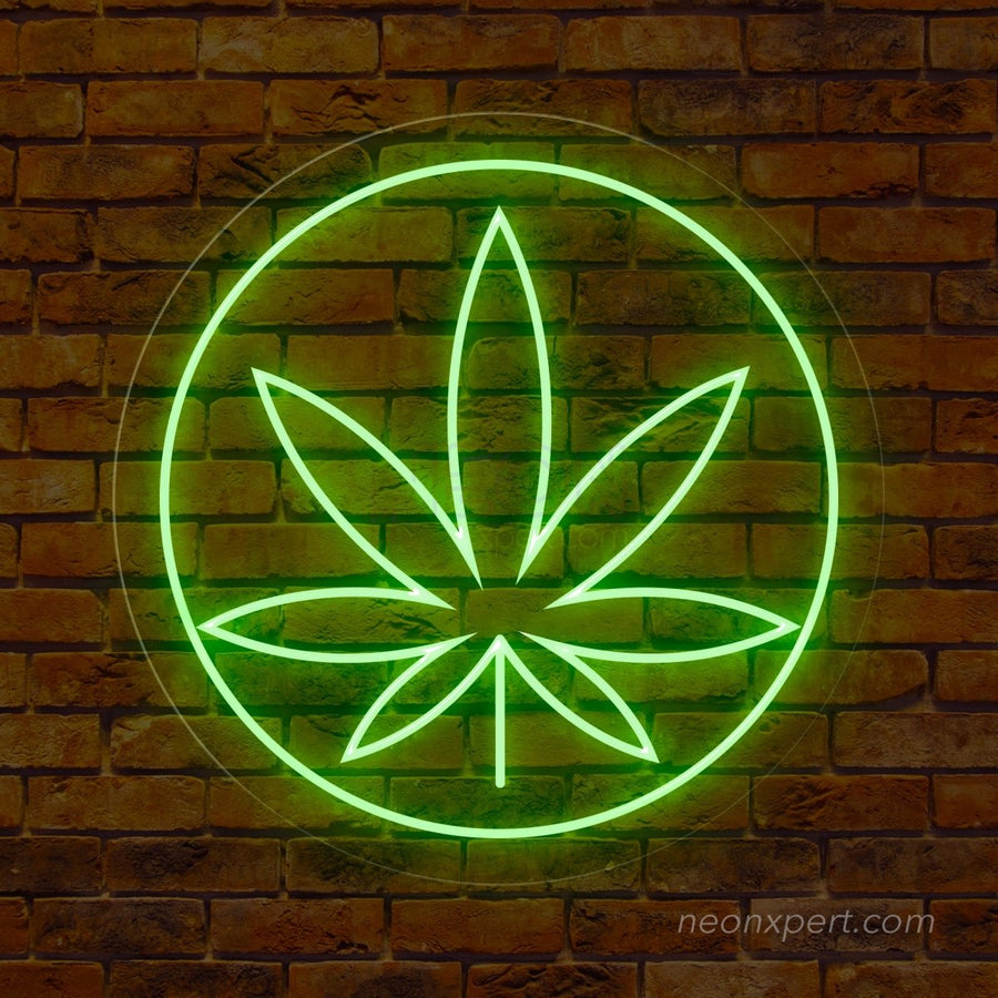 Weed Leaf LED Neon Sign | Green Weed Decor For Man cave - NeonXpert