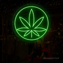 Weed Leaf LED Neon Sign | Green Weed Decor For Man cave - NeonXpert