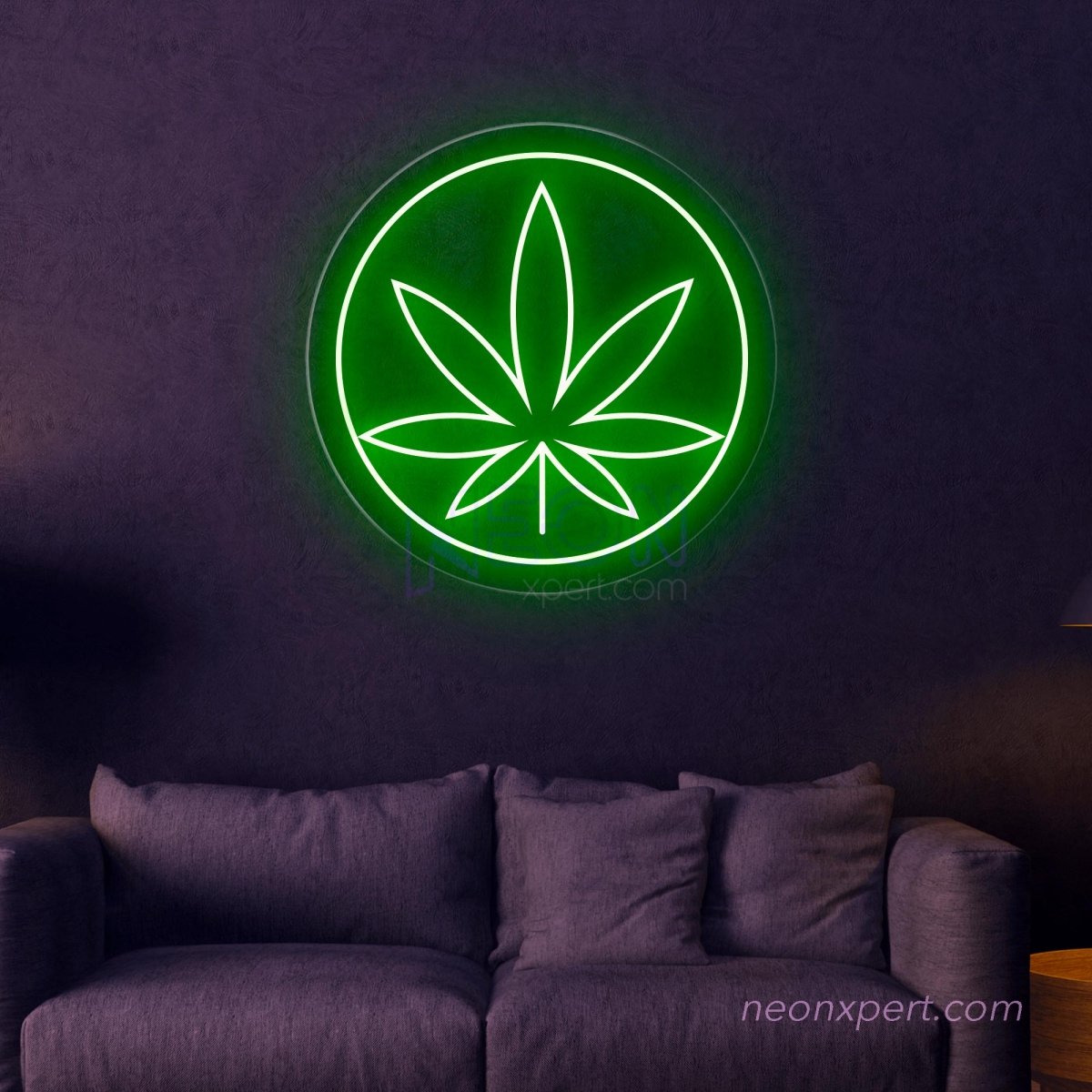 Weed Leaf LED Neon Sign | Green Weed Decor For Man cave - NeonXpert