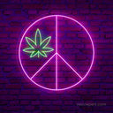 hemp leaf neon sign