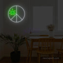 Weed Peace Symbol LED Neon Light – Relaxing Decor - NeonXpert