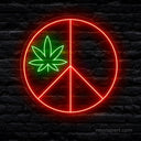 hemp leaf peace sign