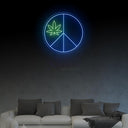 Weed Peace Symbol LED Neon Light – Relaxing Decor - NeonXpert