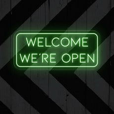 Welcome We're Open Neon Sign | Business Window Light - NEONXPERT