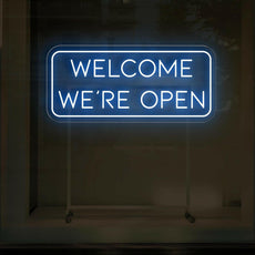 Welcome We're Open Neon Sign | Business Window Light - NEONXPERT