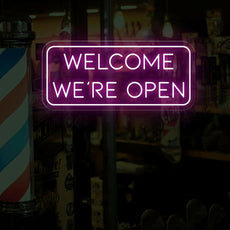 Welcome We're Open Neon Sign | Business Window Light - NEONXPERT