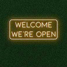 Welcome We're Open Neon Sign | Business Window Light - NEONXPERT