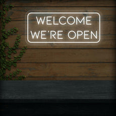 Welcome We're Open Neon Sign | Business Window Light - NEONXPERT