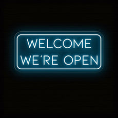 Welcome We're Open Neon Sign | Business Window Light - NEONXPERT