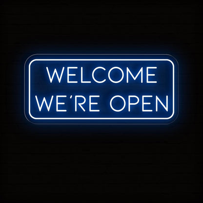 Welcome We're Open Neon Sign | Business Window Light - NEONXPERT