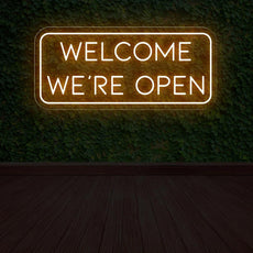 Welcome We're Open Neon Sign | Business Window Light - NEONXPERT