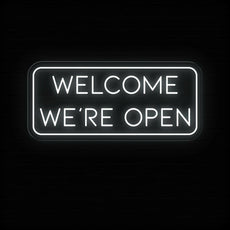 Welcome We're Open Neon Sign | Business Window Light - NEONXPERT