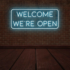 Welcome We're Open Neon Sign | Business Window Light - NEONXPERT