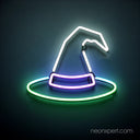 Witch Hat LED Neon Sign – Magical Decor for Halloween - NeonXpert