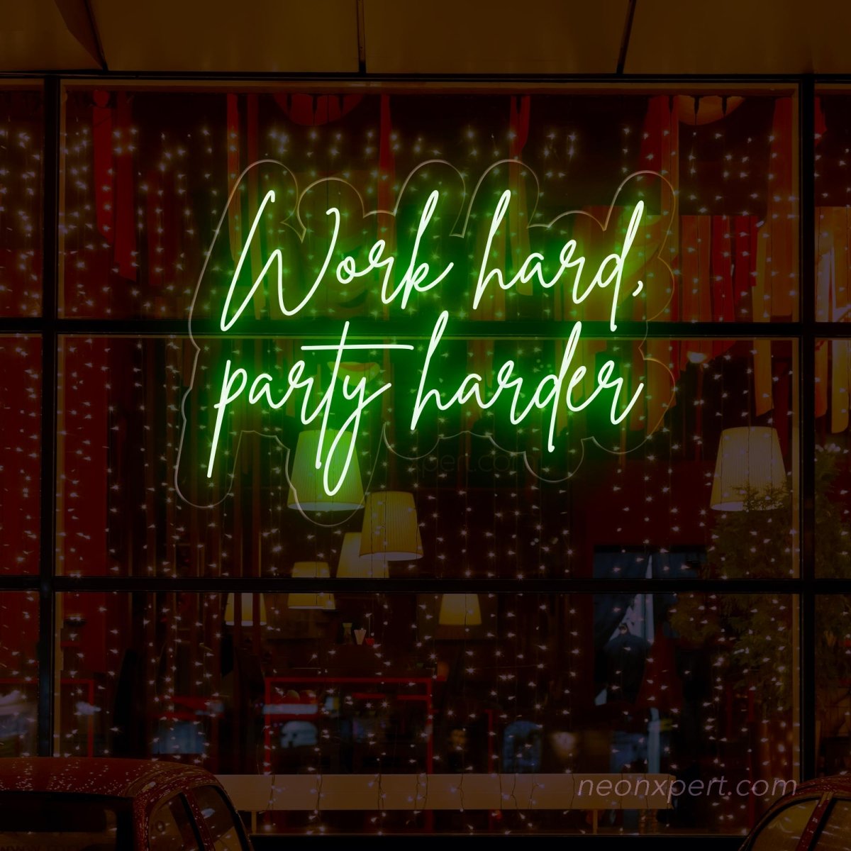 Work Hard Party Harder LED Neon Sign - Motivational Neon Sign - NeonXpert