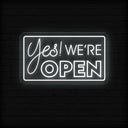Yes! We're Open Neon Sign - Bright LED Light Welcome for Your Business - NEONXPERT