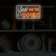 Yes! We're Open Neon Sign - Bright LED Light Welcome for Your Business - NEONXPERT