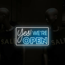 Yes! We're Open Neon Sign - Bright LED Light Welcome for Your Business - NEONXPERT