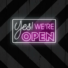 Yes! We're Open Neon Sign - Bright LED Light Welcome for Your Business - NEONXPERT