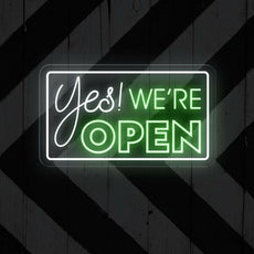 Yes! We're Open Neon Sign - Bright LED Light Welcome for Your Business - NEONXPERT