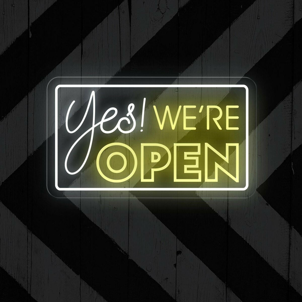 Yes! We're Open Neon Sign - Bright LED Light Welcome for Your Business - NEONXPERT