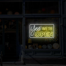 Yes! We're Open Neon Sign - Bright LED Light Welcome for Your Business - NEONXPERT