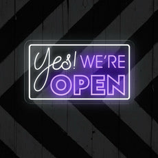 Yes! We're Open Neon Sign - Bright LED Light Welcome for Your Business - NEONXPERT